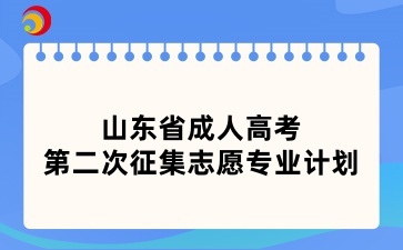 山東省成人高考第二次征集志愿專業(yè)計(jì)劃